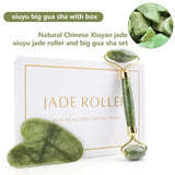 Natural Rose Quartz Jade Roller Set