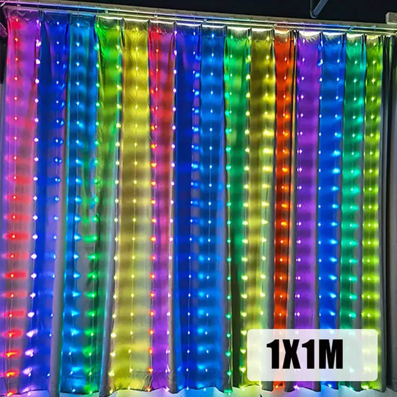 Smart LED RGB Curtain String Lights