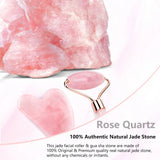 Natural Rose Quartz Jade Roller Set