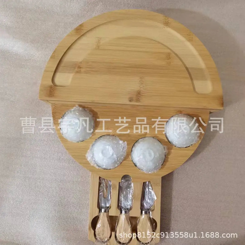 Bamboo Cheese Plate Wooden Breadboard